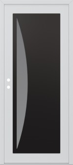 Diamond C13 36" x 80" white/white frosted Glass Panel black RHI