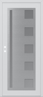 Diamond C3 36" x 80" white/white frosted Glass Panel stainless steel RHI