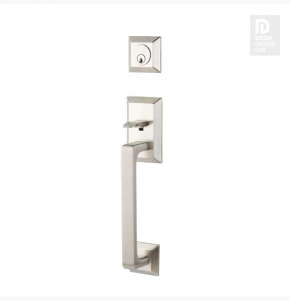 EMTEK TRANSITIONAL HERITAGE SCTIONAL DUMMY 4706 SATIN NICKEL US15 for Steel Front Doors