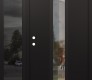 Modern Steel Front Door DIAMOND A1 50" X 80" BLACK/BLACK CLEAR GLASS PANEL BLACK RHI WITH SIDELITE MIRRORED GLASS