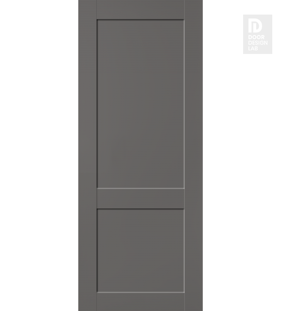 DOOR SLAB SHAKER 2 PANEL GRAY MATTE 28" X 92 1/2" X 1 3/4"