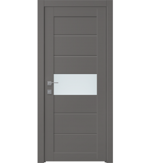 Edna Vetro Gray Matte Hinged doors