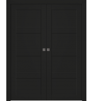 Avon 07 3R Black Matte Double pocket doors