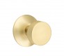 Emtek round door knob with modern rosette passage right hand satin brass (us4) 5107