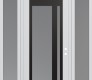 Modern Steel Front Door Diamond C15 60" x 96" white/white frosted Glass Panel black LHI with 2 Sidelites and Transom frosted Glass