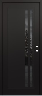 Diamond C6 36" x 80" black/black mirrored Glass Panel black LHI