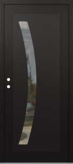 Diamond C4 36" x 80" black/black clear Glass Panel black RHI