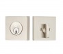 EMTEK SQUARE DEADBOLT SINGLE CYLINDER 8469 SATIN NICKEL US 15 for Steel Front Doors