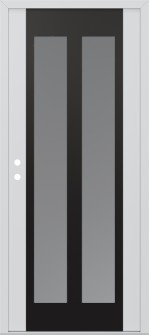 Diamond C14 36" x 80" white/white frosted Glass Panel black RHI