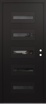 Diamond D4 36" x 80" black/black mirrored Glass Panel black LHI