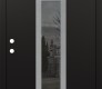 DIAMOND A9 36" X 80" BLACK/BLACK MIRRORED GLASS PANEL STAINLESS STEEL LHI