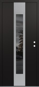 DIAMOND A1 36" X 80" BLACK/BLACK MIRRORED GLASS PANEL STAINLESS STEEL LHI