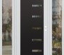 Modern Steel Front Door Diamond C8 64" x 80" white/white clear Glass Panel black LHI with 2 Sidelites clear Glass