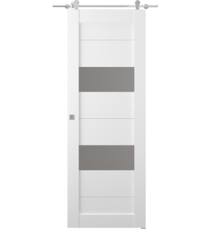 Berta Vetro Bianco Noble Barn doors