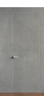 Primed Door Example For Plastering In Grey Frameless
