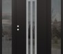 DIAMOND A8 68" X 80" BLACK/BLACK MIRRORED GLASS PANEL STAINLESS STEEL LHI WITH 2 SIDELITES MIRRORED GLASS
