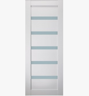 DOOR SLAB LEORA VETRO BIANCO NOBLE 18" X 84" X 1 9/16" FROSTED GLASS