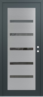 Diamond C7 36" x 80" anthracite/anthracite mirrored Glass Panel stainless steel LHI