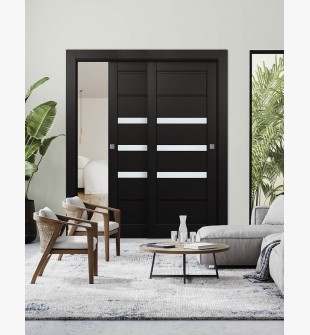 Rita Vetro Black Matte Bypass doors
