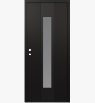 DIAMOND A1 36" X 80" BLACK/WHITE FROSTED GLASS PANEL BLACK RHI