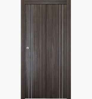 Palladio 2V Gray Oak Bi-folding doors