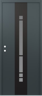 DIAMOND A3 36" X 80" ANTHRACITE/ANTHRACITE FROSTED GLASS PANEL BLACK RHI