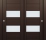 Dessa Vetro Veralinga Oak Modern Interior Bypass Doors by Belldinni