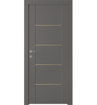 Avon 01 4H Gold Gray Matte Single Doors