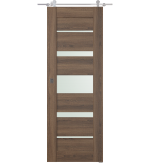Avon 07-03 Vetro Pecan Nutwood Barn doors