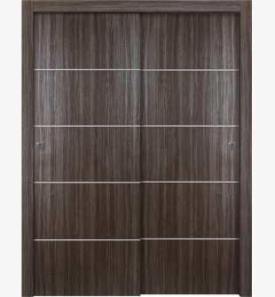 Palladio 4H Gray Oak Bypass doors