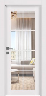 Smart Pro 8 Lite Clear Vetro Polar White Single Doors