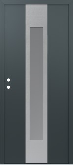 DIAMOND A1 36" X 80" ANTHRACITE/ANTHRACITE FROSTED GLASS PANEL STAINLESS STEEL RHI