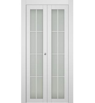 Smart Pro 8 Lite Vetro Polar White Bi-folding doors