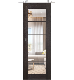 Avon 10 Lite Clear Veralinga Oak Barn doors