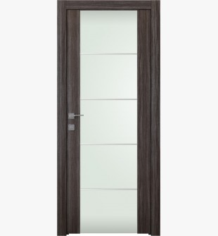 Palladio 202 4H Vetro Gray Oak Hinged doors