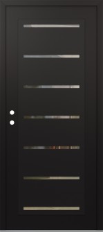 Diamond C11 36" x 80" black/black clear Glass Panel black RHI