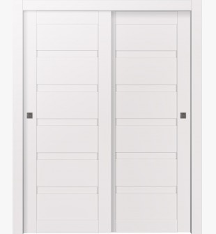 Louver Snow White Bypass doors