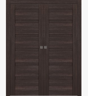 Louver Veralinga Oak Double pocket doors