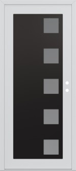 Diamond C5 36" x 80" white/white frosted Glass Panel black LHI