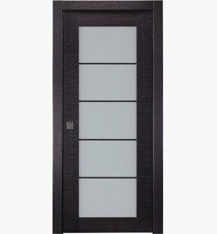 Avanti 5 Lite Vetro Black Apricot Pocket doors