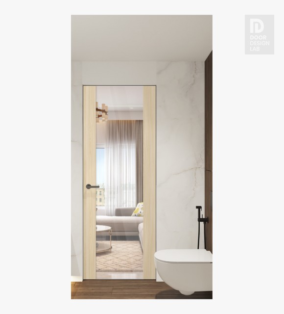Avon 202 Clear Vetro Loire Ash Modern Interior Frameless Door by Belldinni