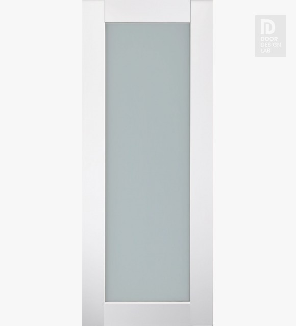DOOR SLAB SMART PRO 207 VETRO POLAR WHITE 30" X 80" X 1 3/4" TEMPERED FROSTED GLASS