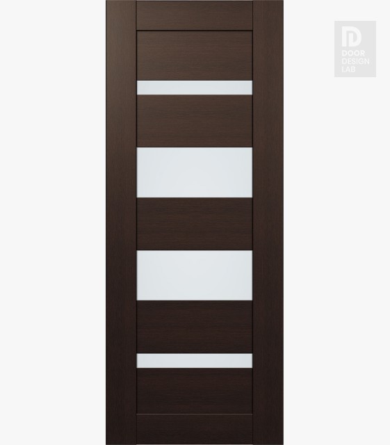 Modern Interior DOOR SLAB MIRELLA VETRO VERALINGA OAK 24" X 80" X 1 3/4" FROSTED GLASS