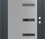Modern Steel Front Door Diamond C8 36" x 80" anthracite/anthracite mirrored Glass Panel stainless steel LHI