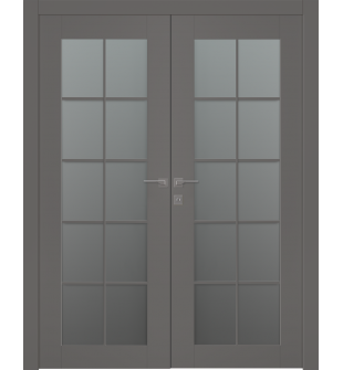 Avon 10 Lite Vetro Gray Matte Double doors