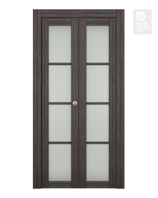 Palladio 4 Lite Vetro Gray Oak Bi-folding doors
