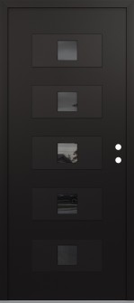 Diamond D8 36" x 80" black/black mirrored Glass Panel black LHI