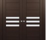 Dora Vetro Veralinga Oak Modern Interior Double Pocket Doors by Belldinni