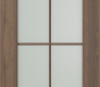 Modern Interior DOOR SLAB AVON 8 LITE VETRO PECAN NUTWOOD 32" X 84" X 1 3/4"