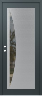 Diamond C13 36" x 80" anthracite/anthracite clear Glass Panel stainless steel RHI